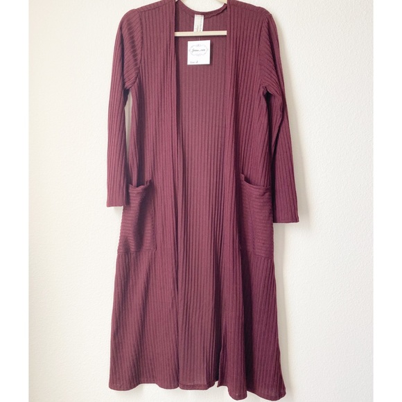 Maroon Long Duster - Picture 2 of 3